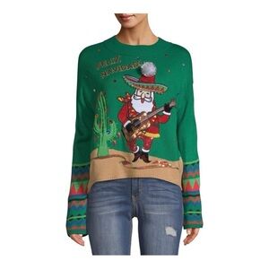Holiday Time Feliz Navidad
Santa Sombrero Guitar Boots
Green Christmas Sweater